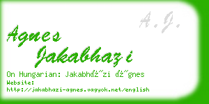 agnes jakabhazi business card